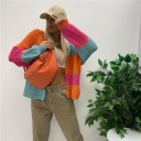 cardigan corto senza bottoni colourfull